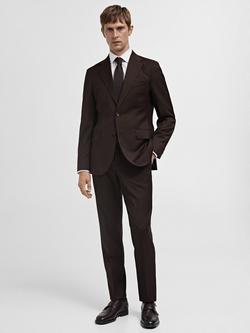 Mango Venecia Blazer, Brown - view 2, Brown