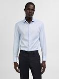 Mango Emporda Cotton Slim Fit Shirt, Lt-Pastel Blue