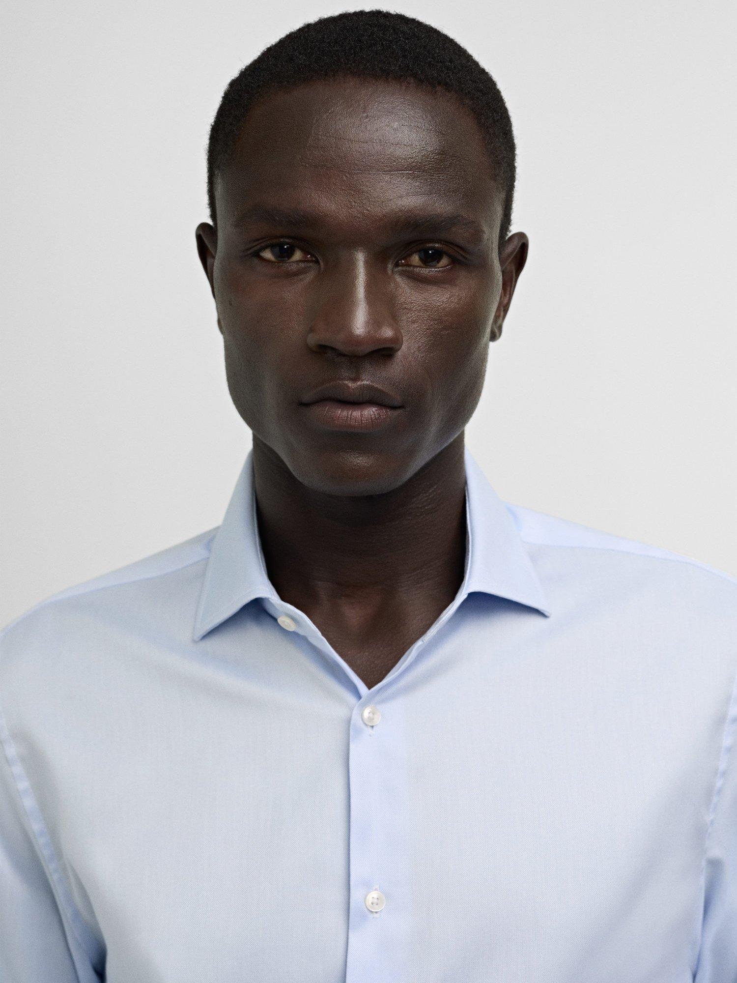 Product image 6 of 8, which shows Mango Emporda Cotton Slim Fit Shirt, Lt-pastel Blue, XS
