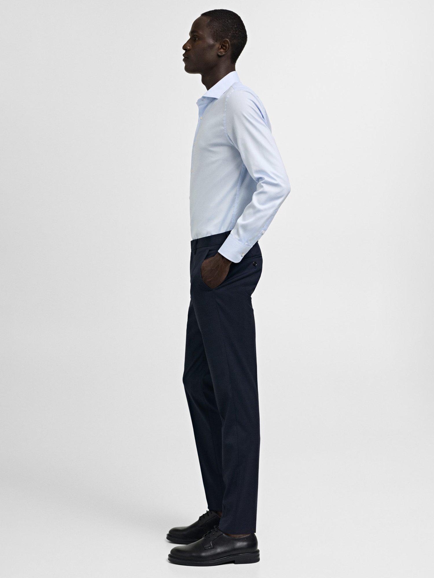 Product image 7 of 8, which shows Mango Emporda Cotton Slim Fit Shirt, Lt-pastel Blue, XS