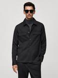 Mango Marius Regular Fit Overshirt, Dark Grey