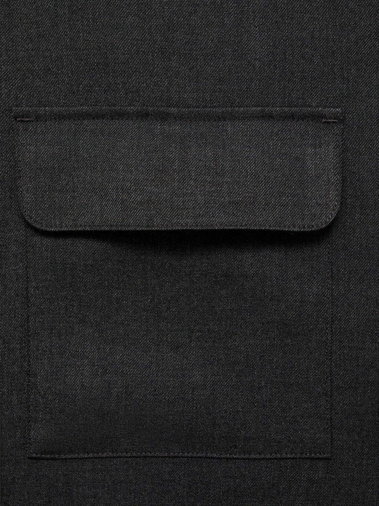 Product image 5 of 8, which shows Mango Marius Regular Fit Overshirt, Dark Grey, XS