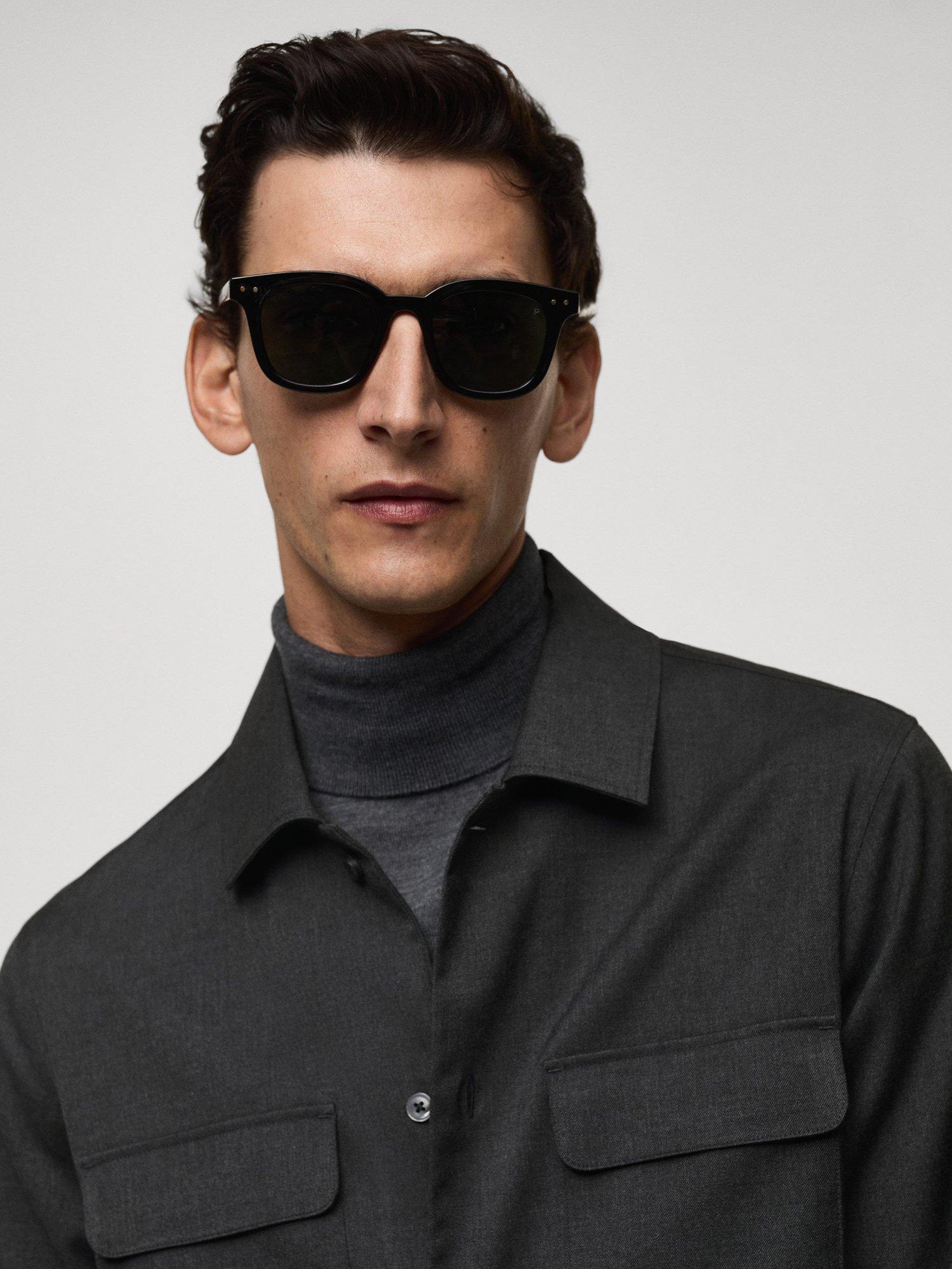 Product image 6 of 8, which shows Mango Marius Regular Fit Overshirt, Dark Grey, XS