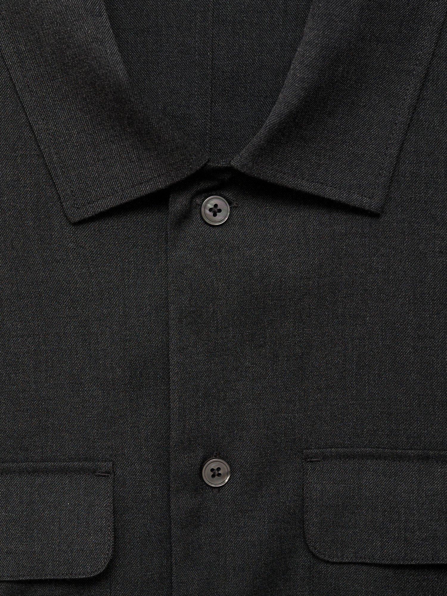 Product image 8 of 8, which shows Mango Marius Regular Fit Overshirt, Dark Grey, XS