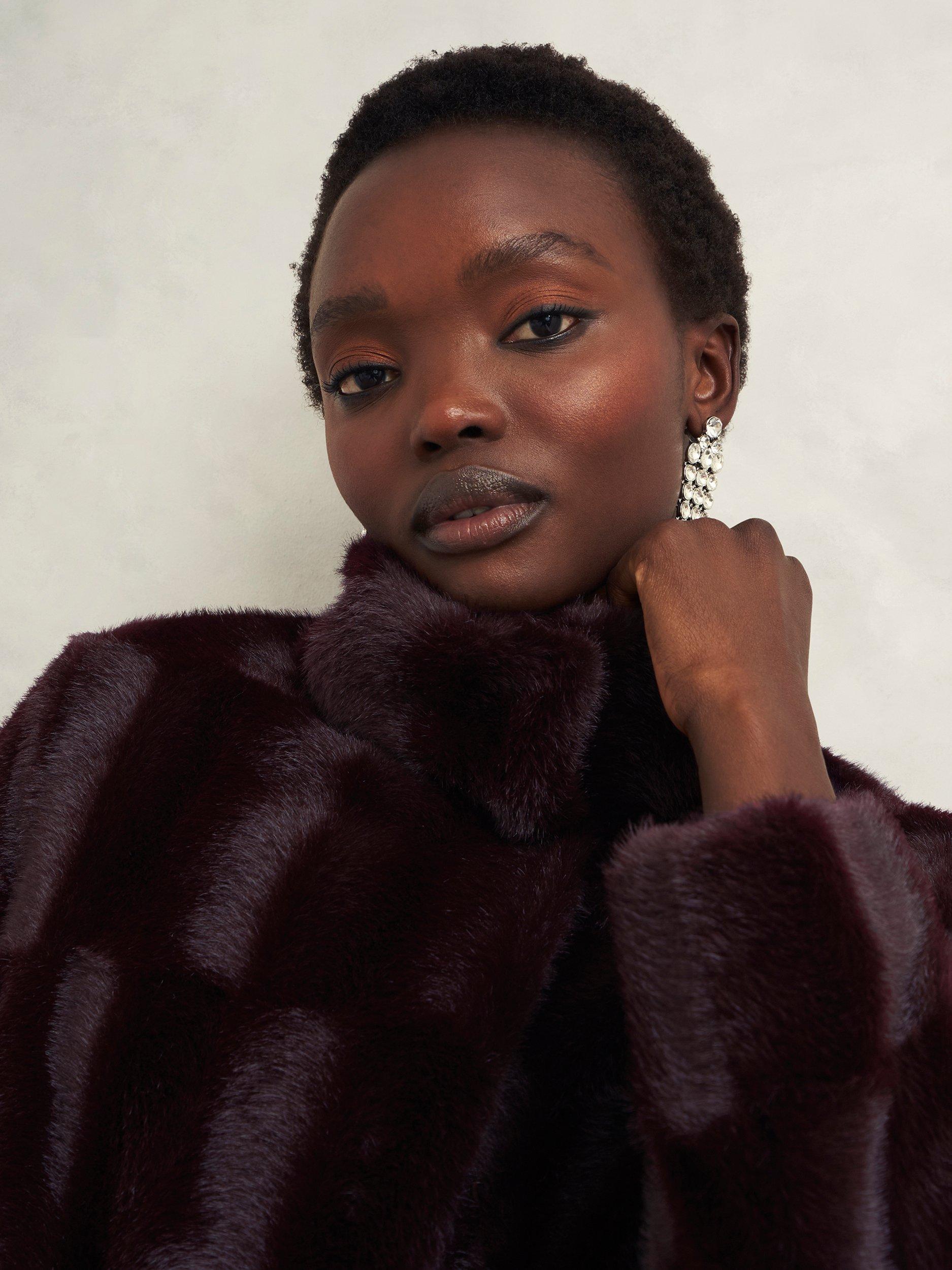 ANDREA&Co. YOSEATSUME FUR JACKET グレー ANDREA & Co.】 YOSEATSUME FUR JACKET