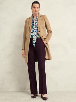 Hobbs Petite Cavendish Pure Wool Coat, Camel, Camel