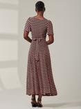 Jolie Moi Spot Print Mesh Maxi Dress, Pink, Pink