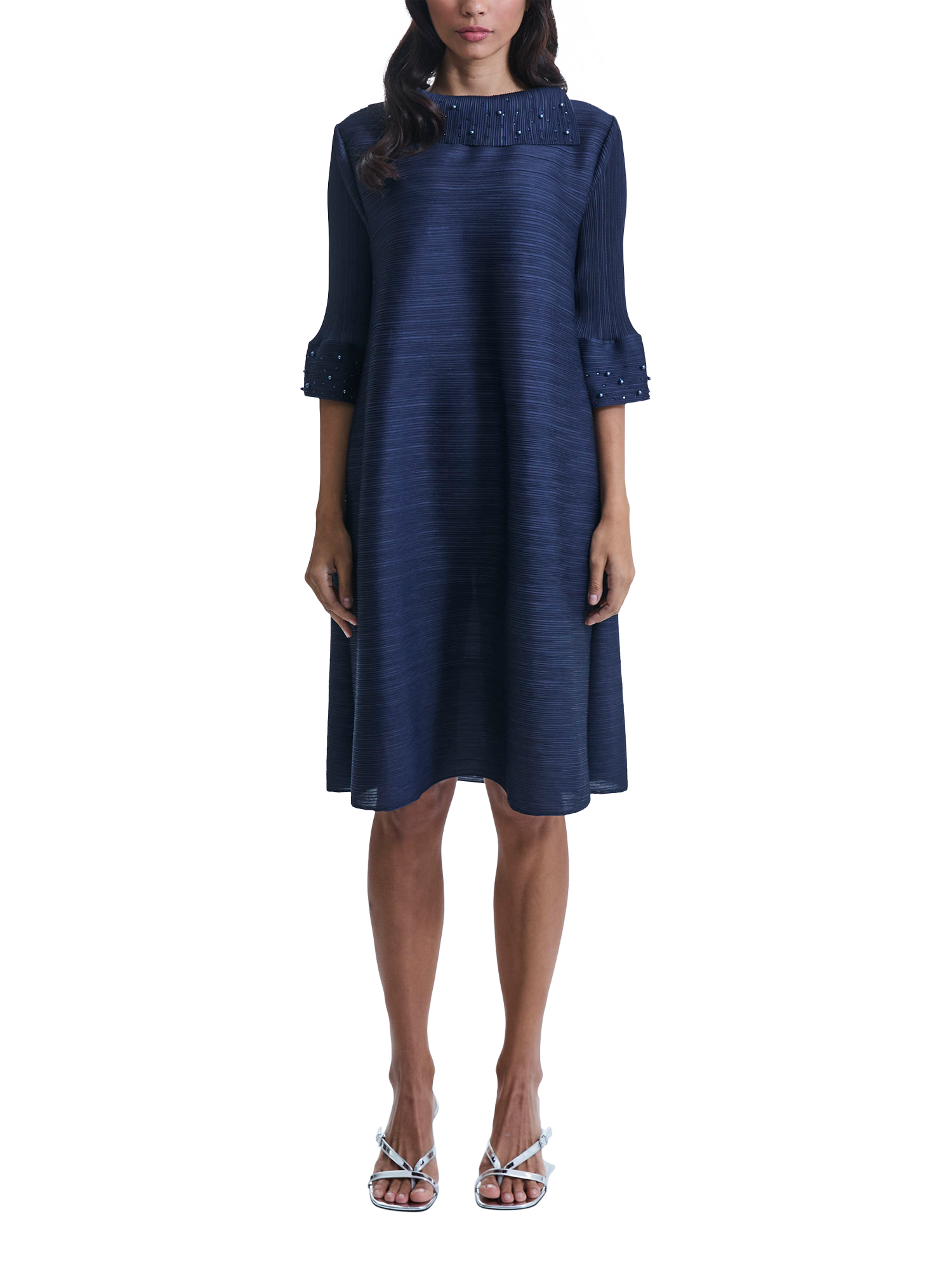 Product image 1 of 5, which shows James Lakeland Embelished A-Line Midi Dress, Navy, S-M