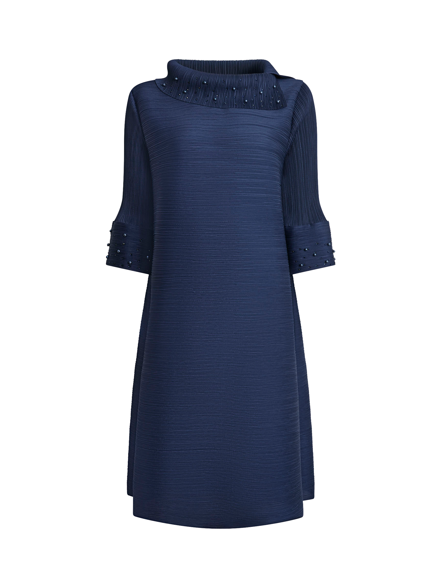 Product image 5 of 5, which shows James Lakeland Embelished A-Line Midi Dress, Navy, S-M