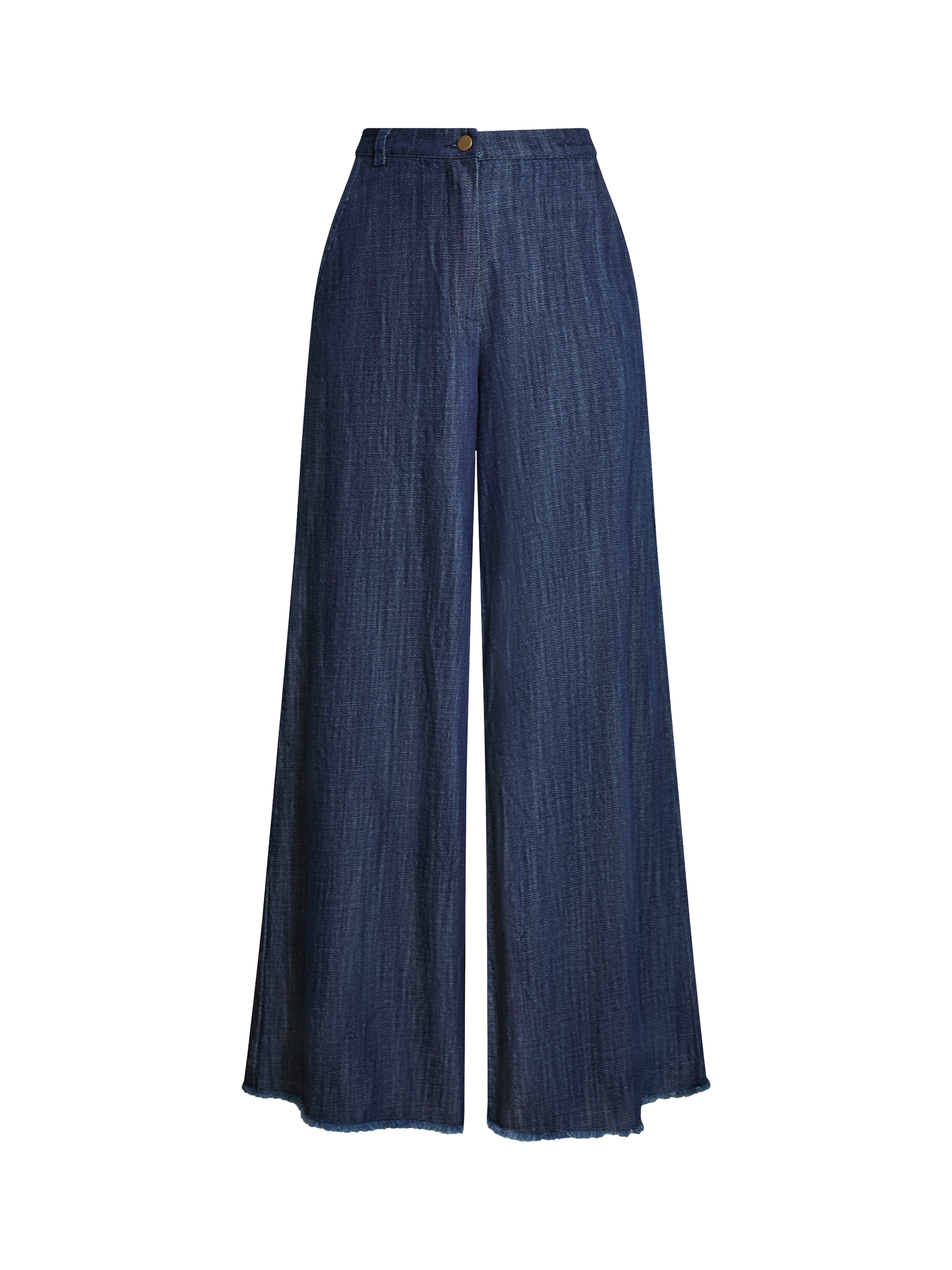 Product image 6 of 6, which shows James Lakeland Frayed Wide Leg Jeans, Denim, 8