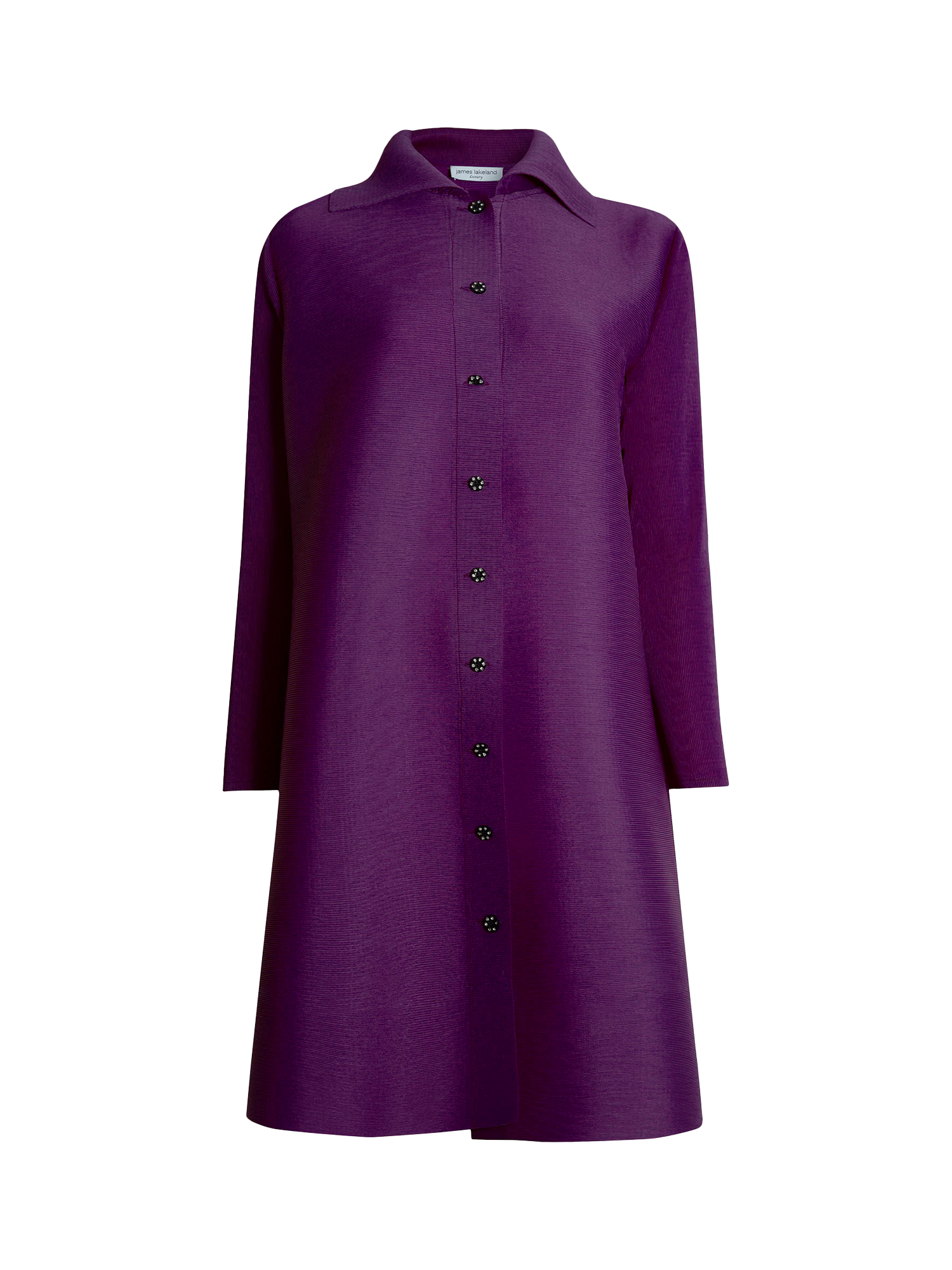 Product image 5 of 5, which shows James Lakeland Pleated Shirt Dress, Purple, S-M