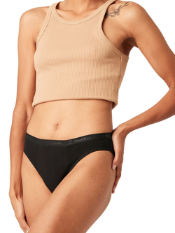 Modibodi Classic Bikini Period Knickers, Super Absorbency - view 2, Black