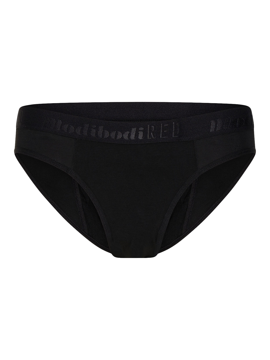 Product image 5 of 6, which shows Modibodi Teen Hipster Brief Period Knickers, Super Absorbency, Black, 8-10