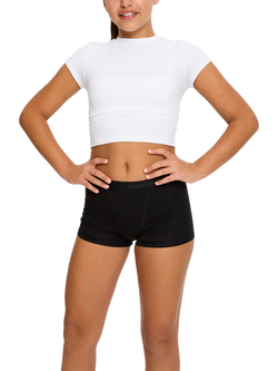 Modibodi Teen Hipster Boyshort Period Knickers, Moderate Absorbency - view 2, Black