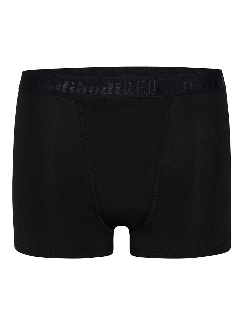 Product image 5 of 6, which shows Modibodi Teen Hipster Boyshort Period Knickers, Moderate Absorbency, Black, 8-10