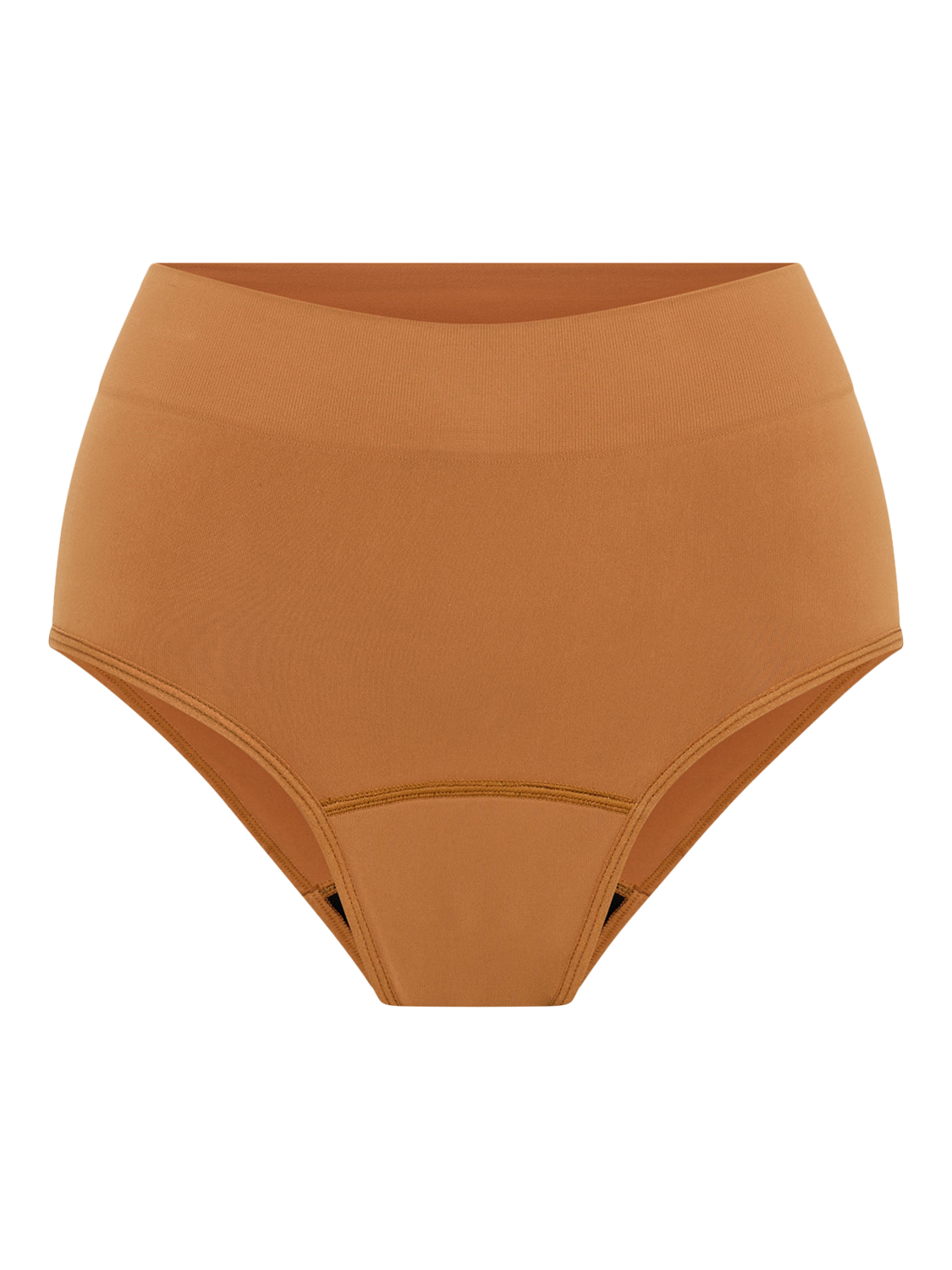 Product image 4 of 4, which shows Modibodi ModiComfort Seamless Full Brief Period Knickers Light Absorbency, Caramel, 8-10