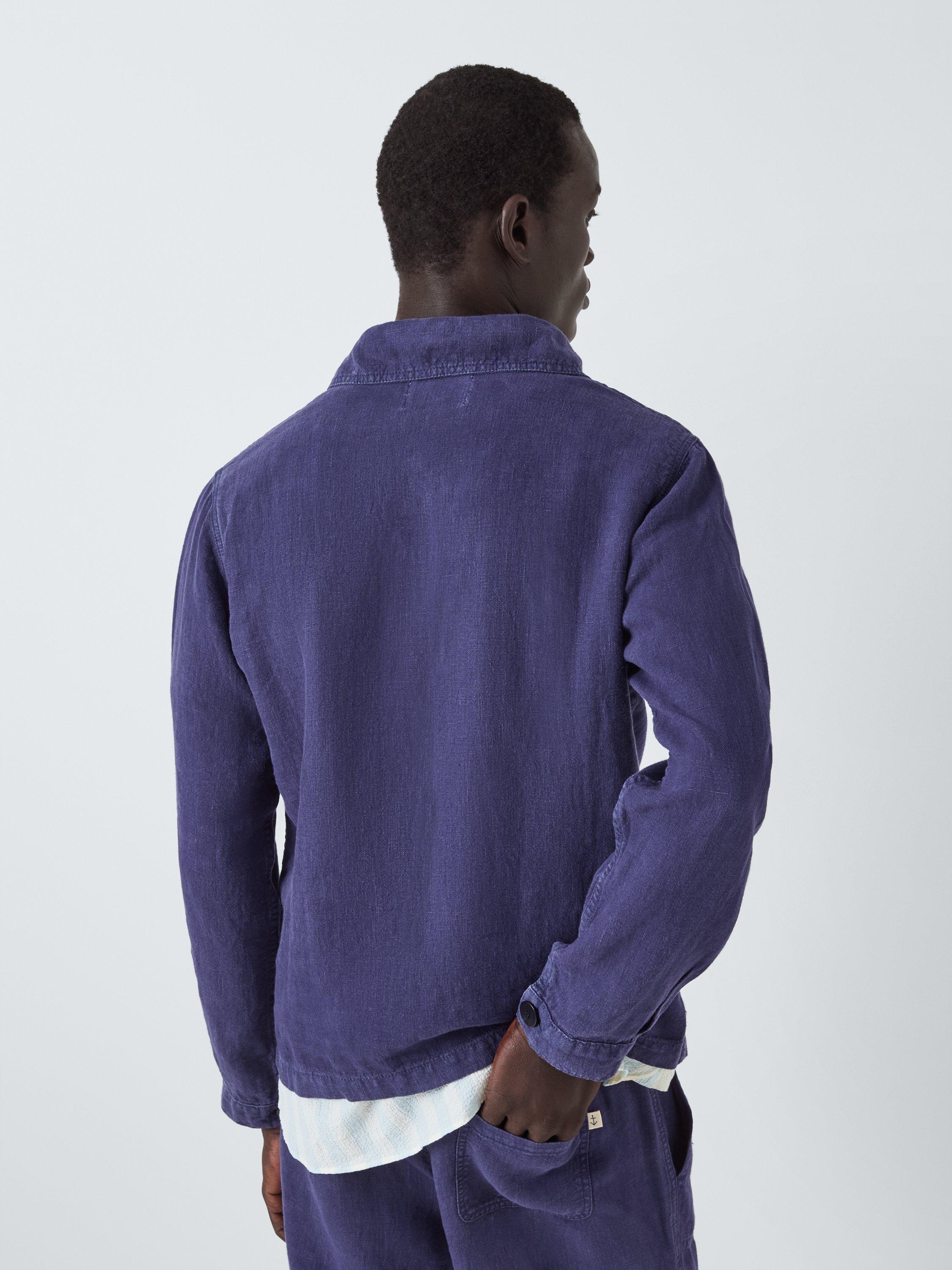 Product image 2 of 6, which shows La Paz Baptista Work Jacket, Navy Linen, S