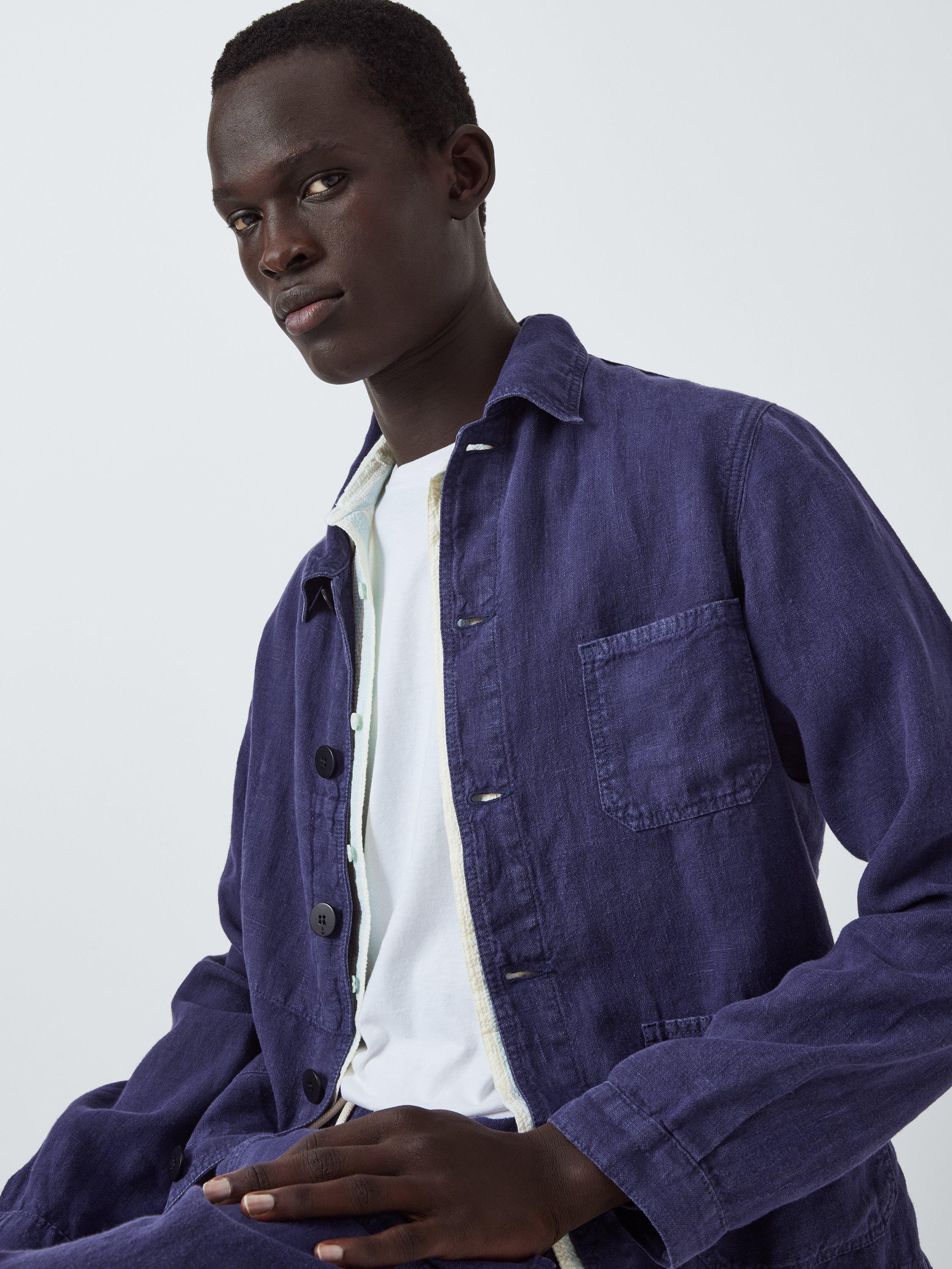 Product image 5 of 6, which shows La Paz Baptista Work Jacket, Navy Linen, S
