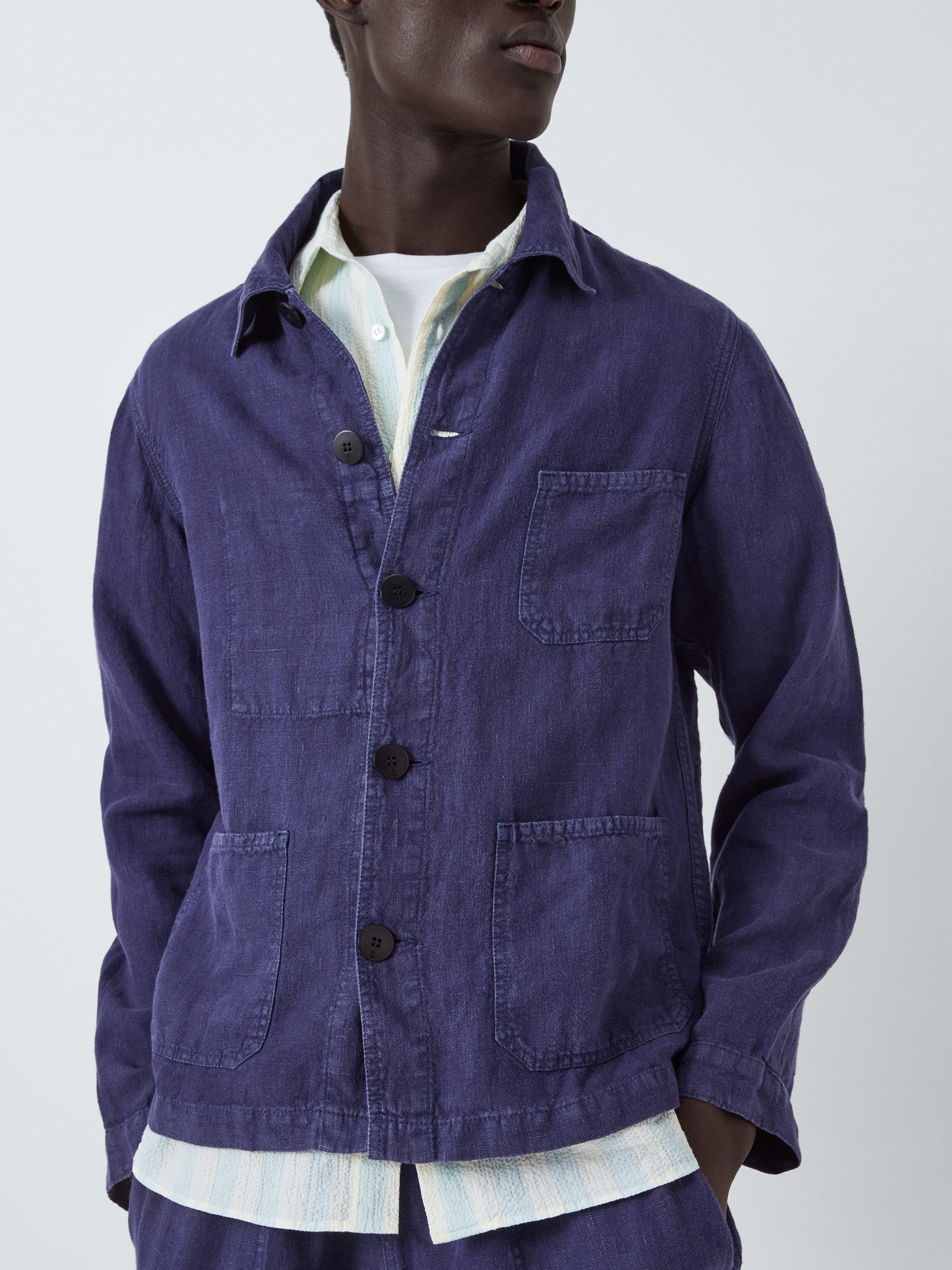 Product image 6 of 6, which shows La Paz Baptista Work Jacket, Navy Linen, S