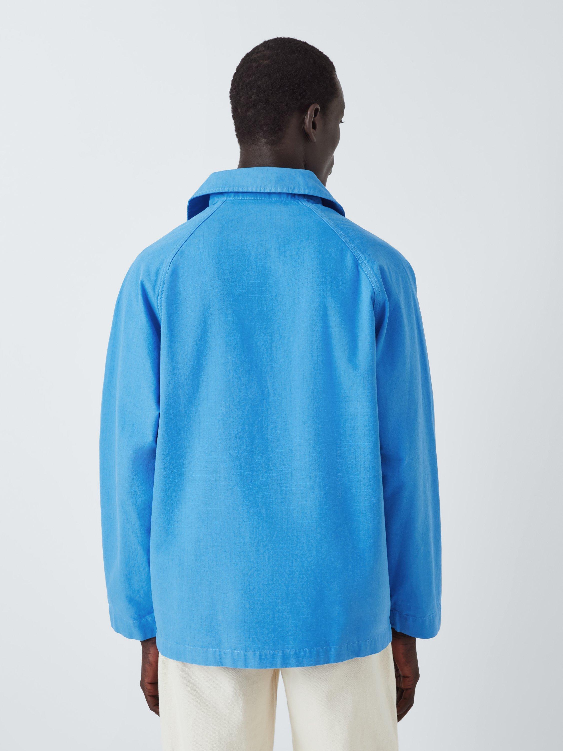 Product image 2 of 6, which shows La Paz Mantero Organic Cotton Utility Jacket, Azure Canvas, S