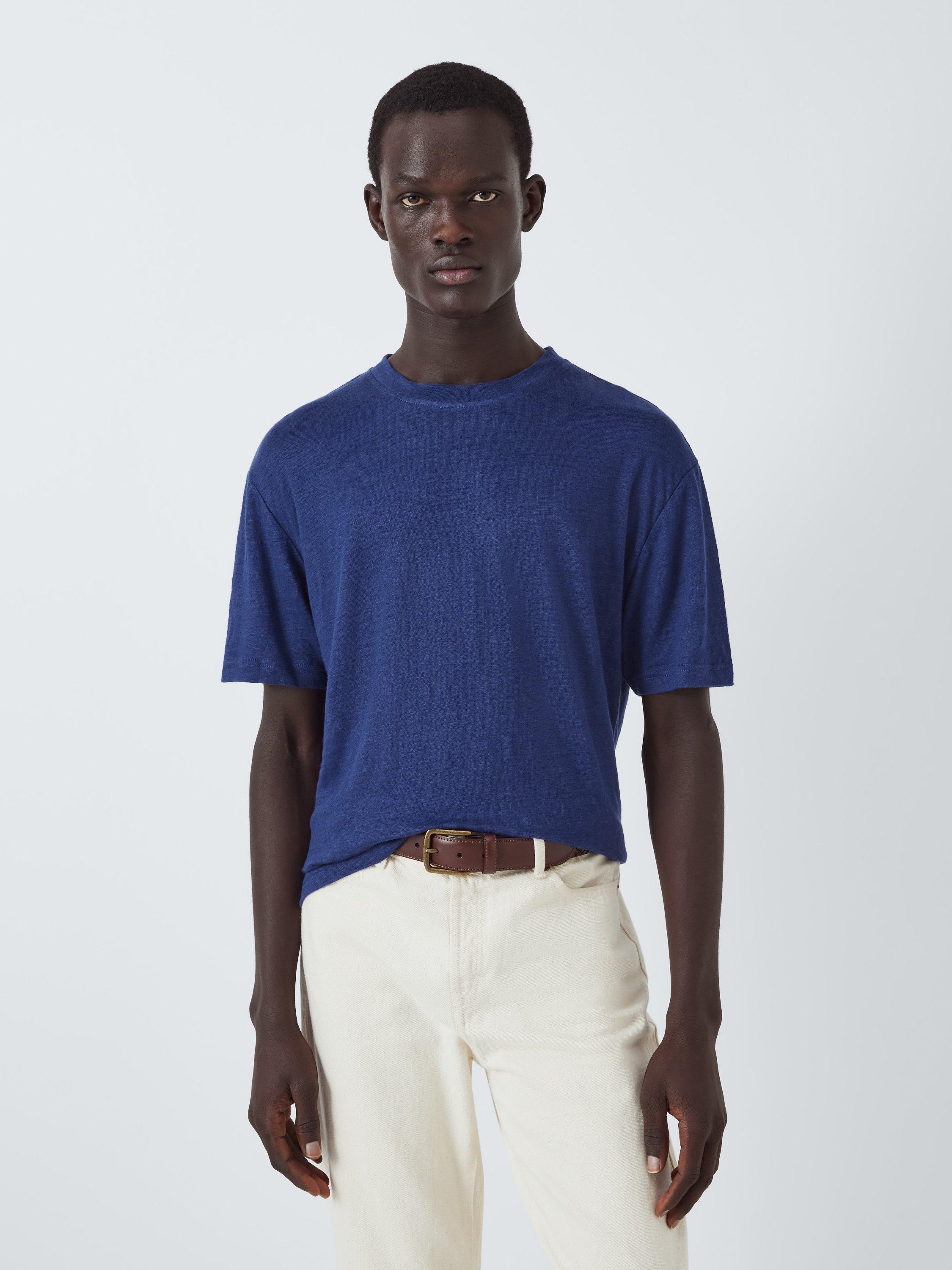 Product image 1 of 6, which shows La Paz Botelho T-Shirt, Navy Linen, M