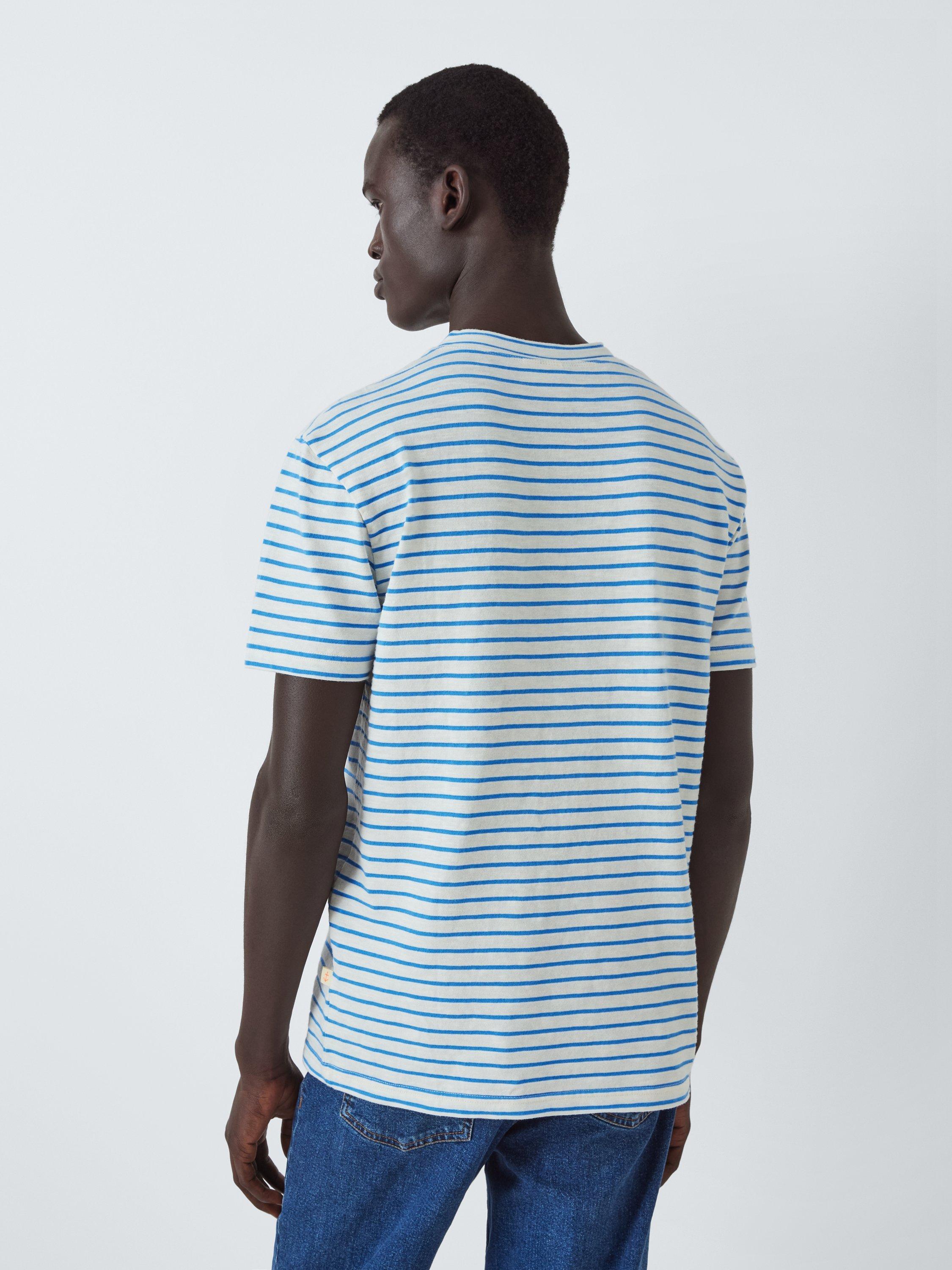 Product image 2 of 6, which shows La Paz Guerreiro Stripe T-Shirt, Azure Stripes, M