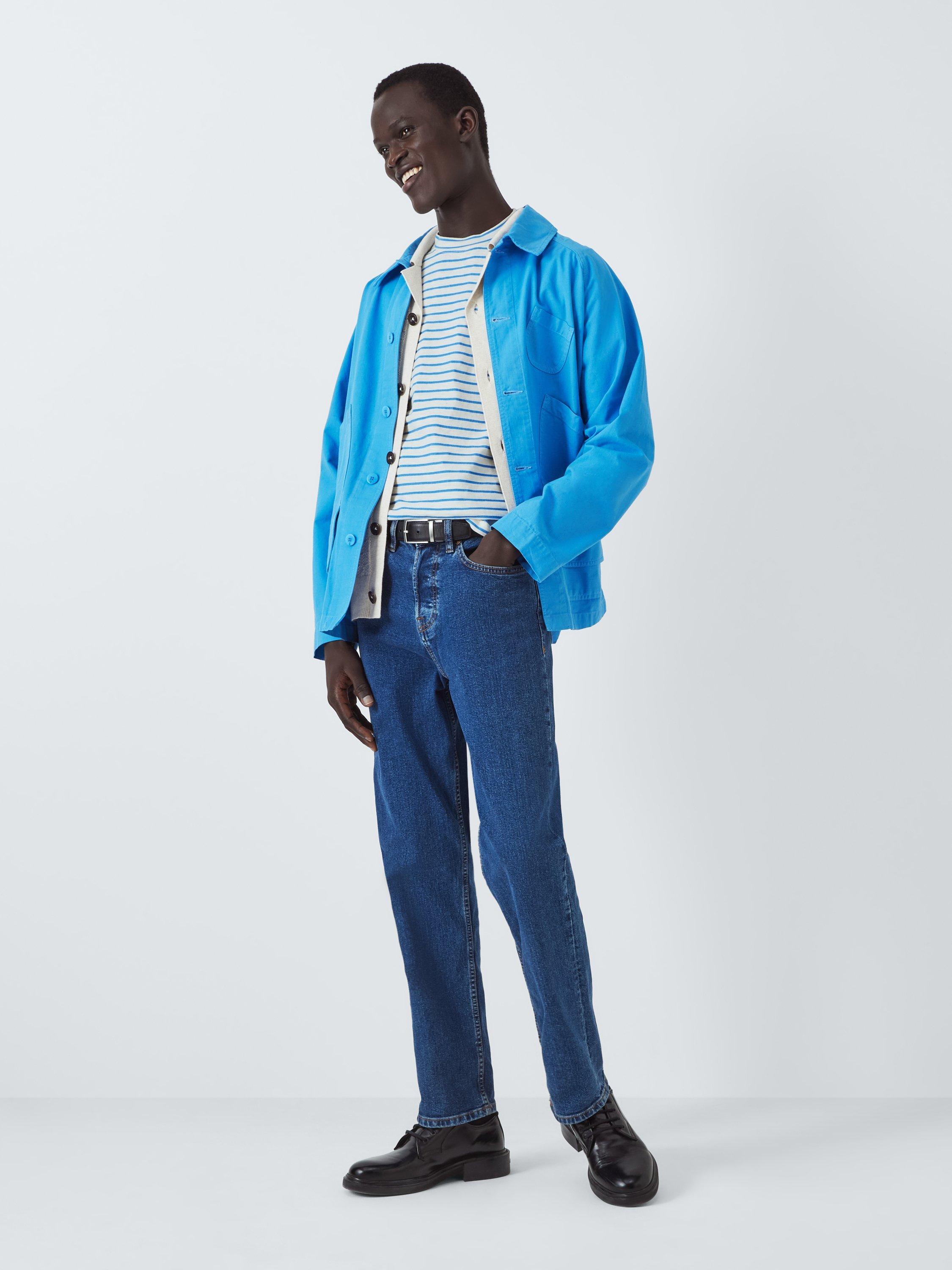 Product image 3 of 6, which shows La Paz Guerreiro Stripe T-Shirt, Azure Stripes, M