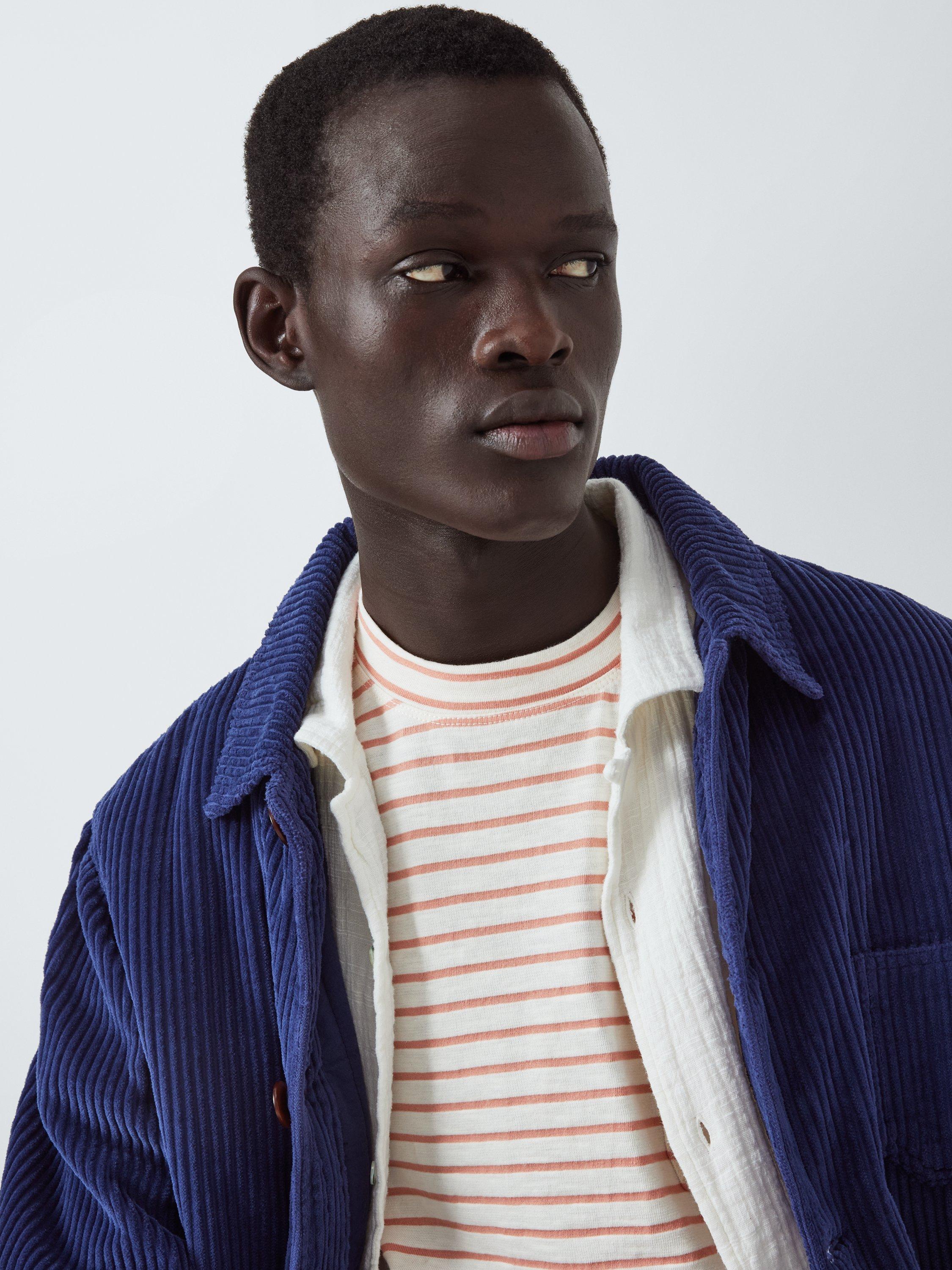 Product image 6 of 7, which shows La Paz Guerreiro Stripe T-Shirt, Clay Stripes, S