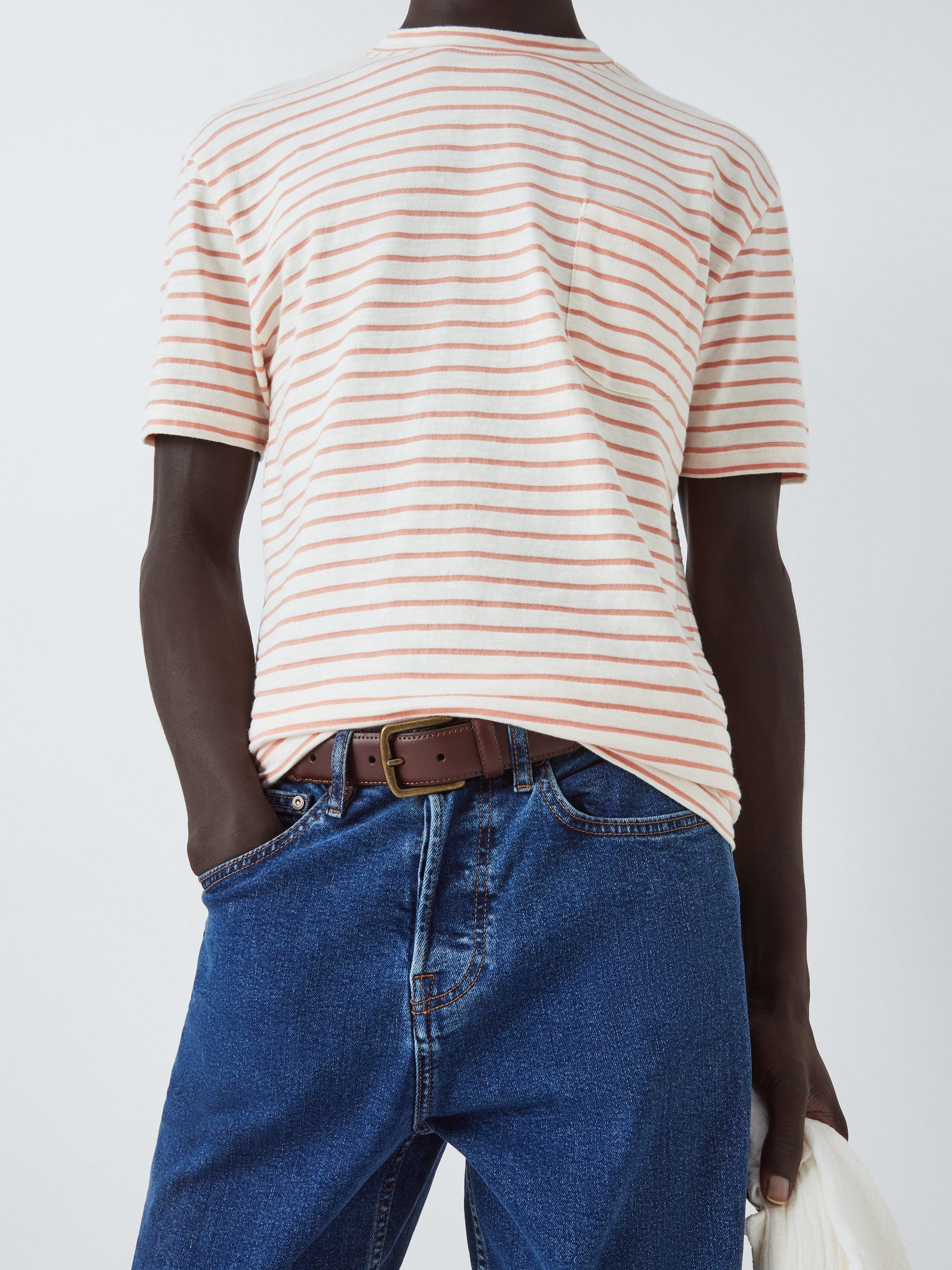 Product image 7 of 7, which shows La Paz Guerreiro Stripe T-Shirt, Clay Stripes, S