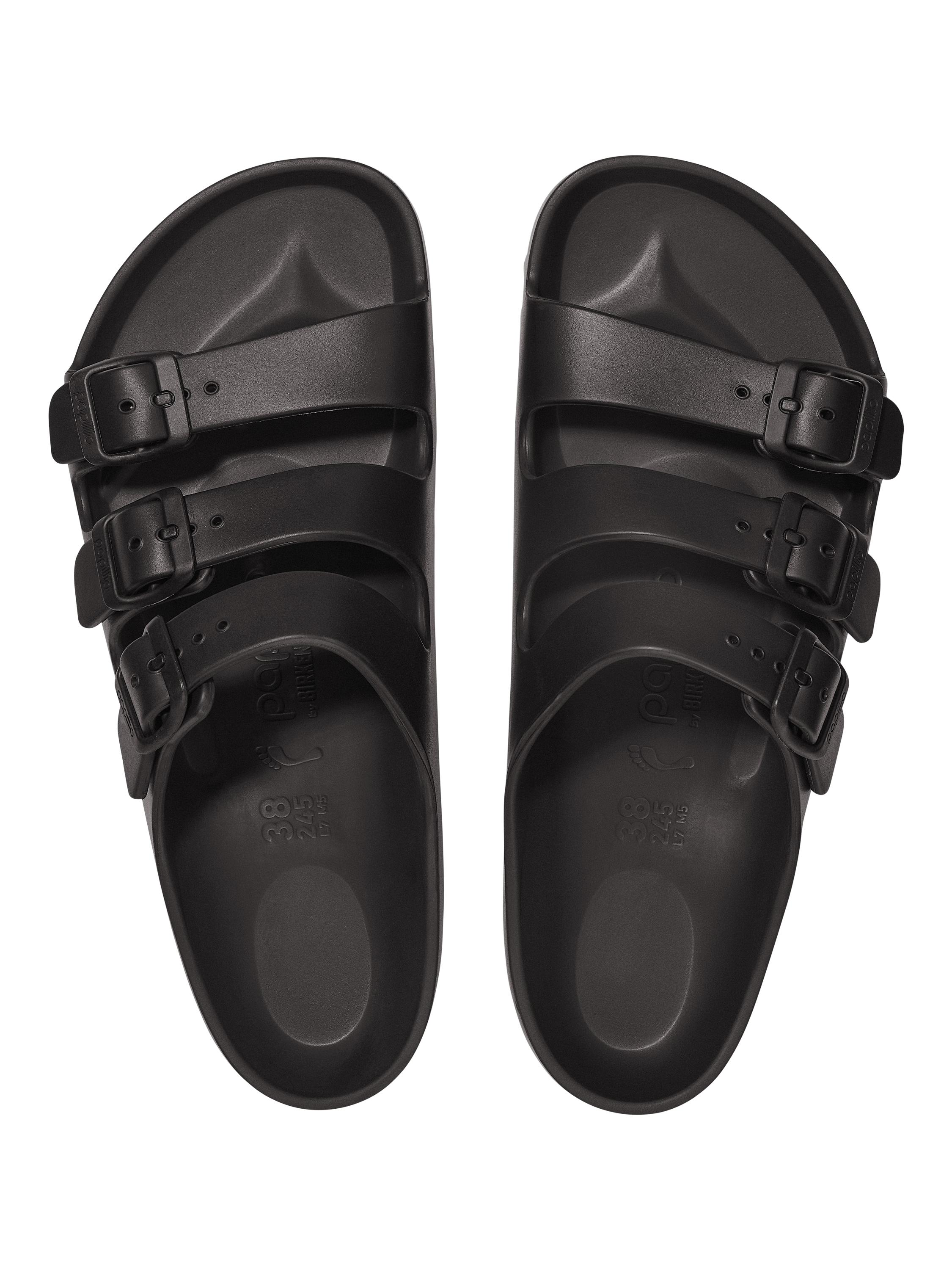 Product image 1 of 3, which shows Birkenstock Florida Flex EVA Slider Sandals, Black, EU36