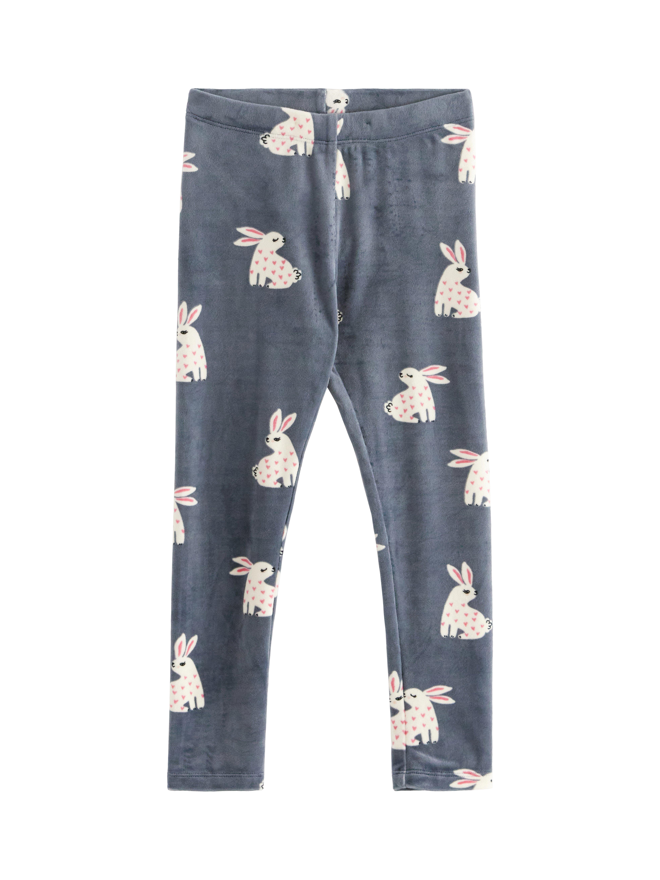 Product image 1 of 3, which shows Lindex Kids' Rabbit Leggings, Dark Grey, 18-24 months