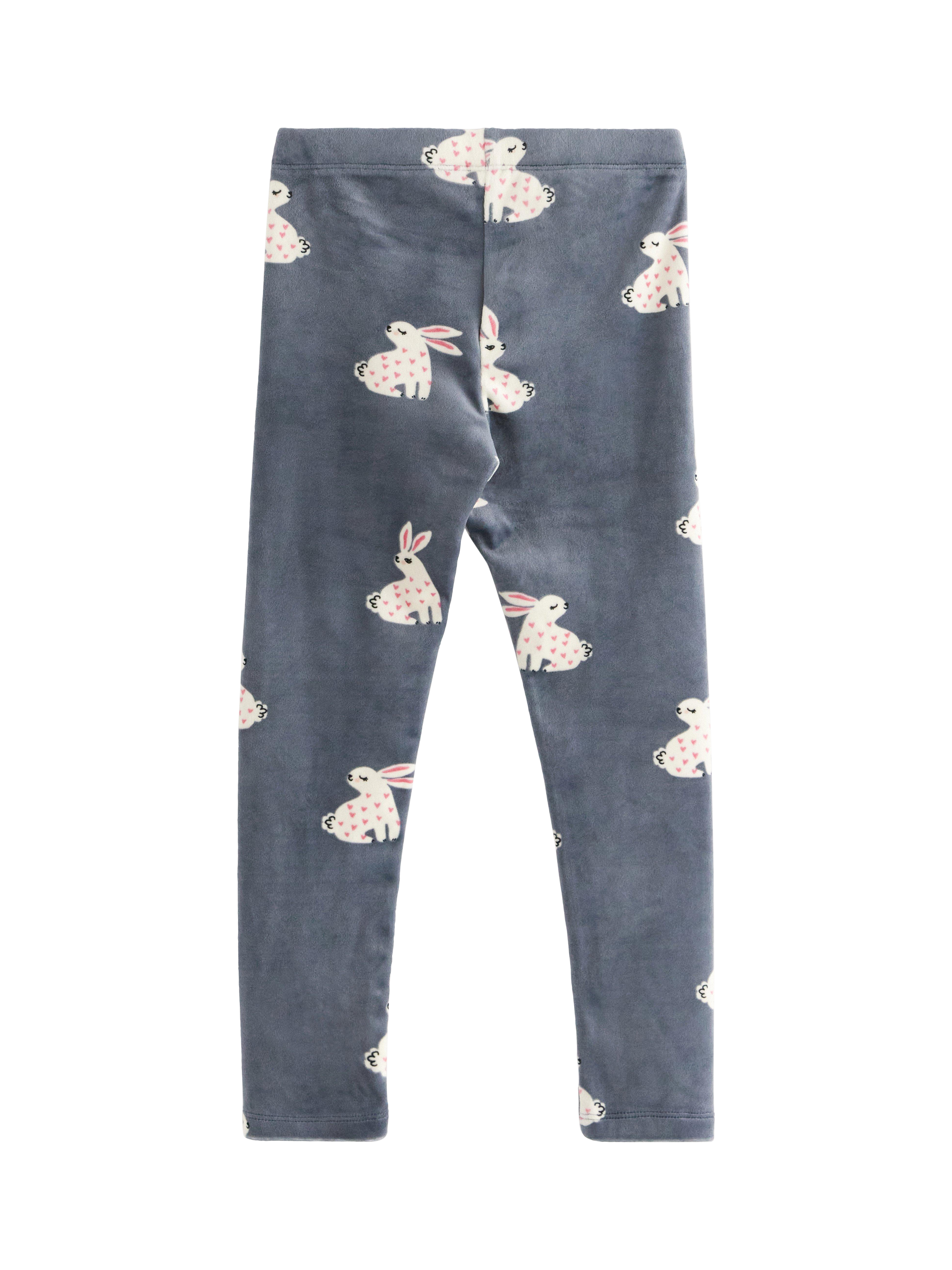 Product image 2 of 3, which shows Lindex Kids' Rabbit Leggings, Dark Grey, 18-24 months