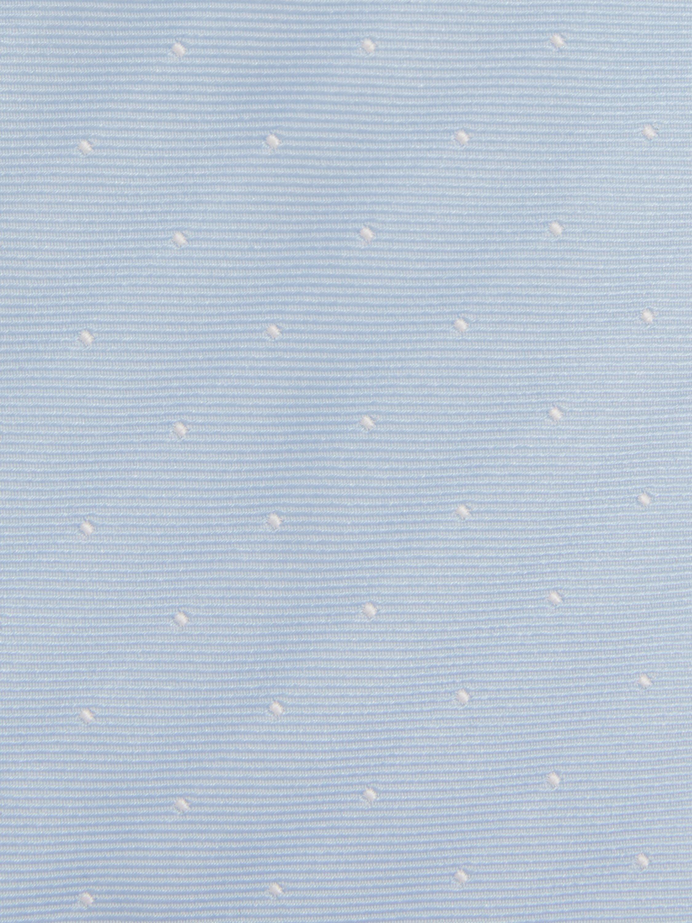 Product image 2 of 5, which shows Reiss Liam Silk Blend Textured Tie, Light Blue, One Size