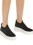 Dune London Elements Embellished Flatform Sock Trainers, Black