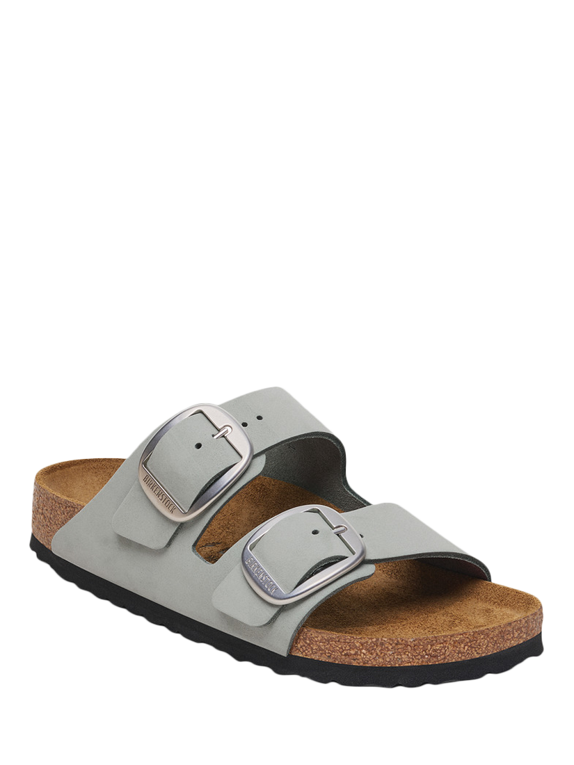 Product image 2 of 3, which shows Birkenstock Arizona Big Buckle Narrow Nubuck Sandals, Sage, EU36
