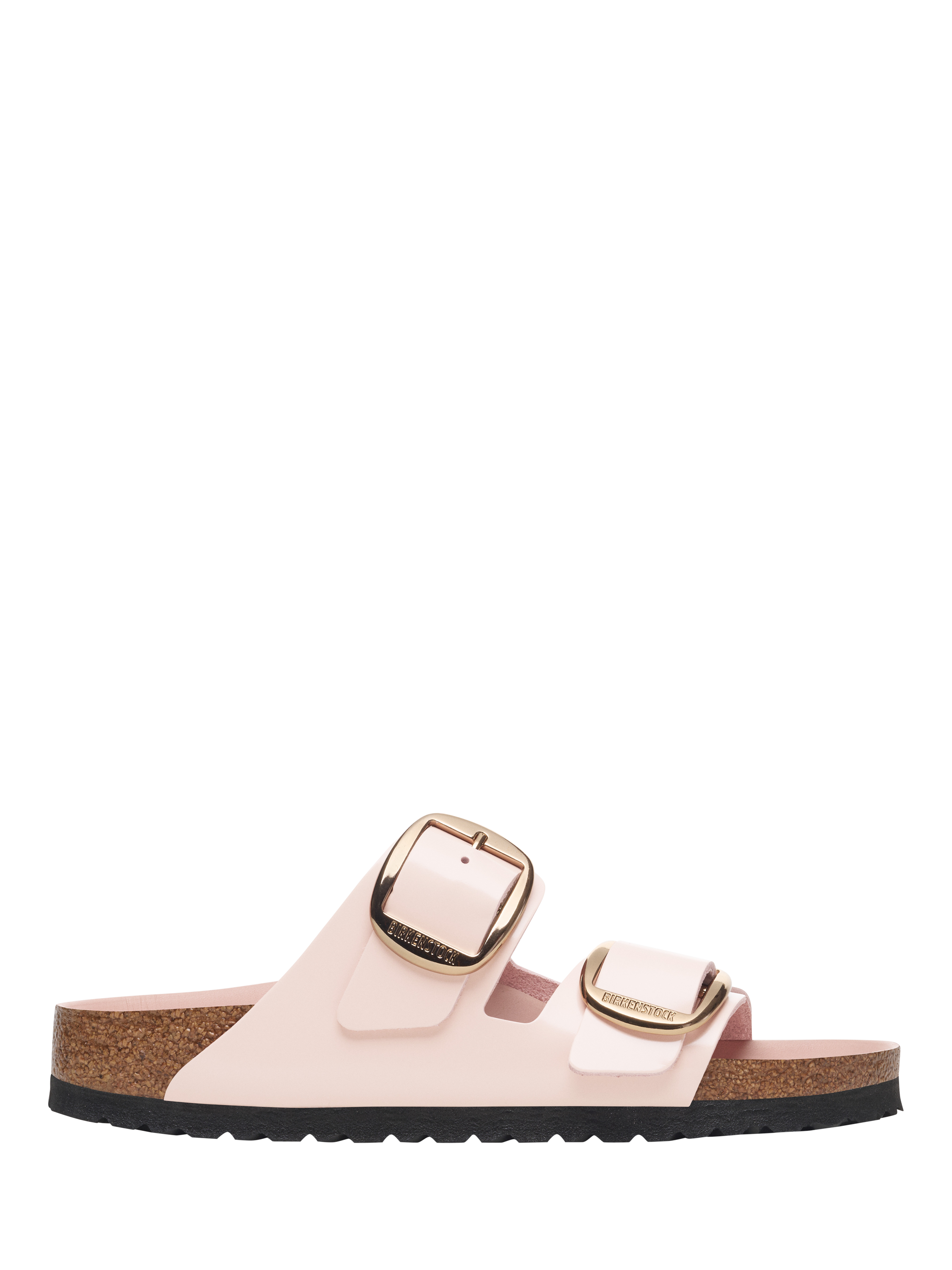 Product image 1 of 3, which shows Birkenstock Arizona Big Buckle Nubuck Sandals, Light Rose, Narrow Fit, EU36