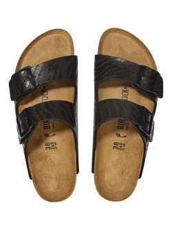 Birkenstock Arizona Birko-Flor Double Strap Narrow Fit Sandals, Black