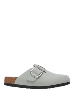 Birkenstock Boston Nubuck Narrow Fit Big Buckle Clogs, Sage
