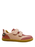 Young Soles Kids' Pele Leather Riptape Trainers, Rose