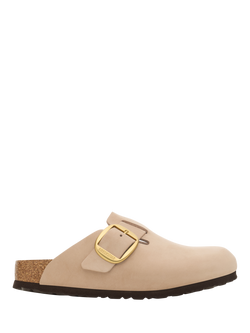 Birkenstock Boston Nubuck Narrow Fit Big Buckle Clogs, Sandcastle