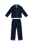 Chelsea Peers Kids' Modal Button Up Pyjama Set, Navy