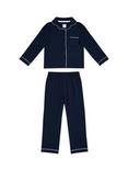 Chelsea Peers Kids' Modal Button Up Pyjama Set, Navy