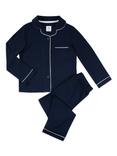 Chelsea Peers Kids' Modal Button Up Pyjama Set, Navy