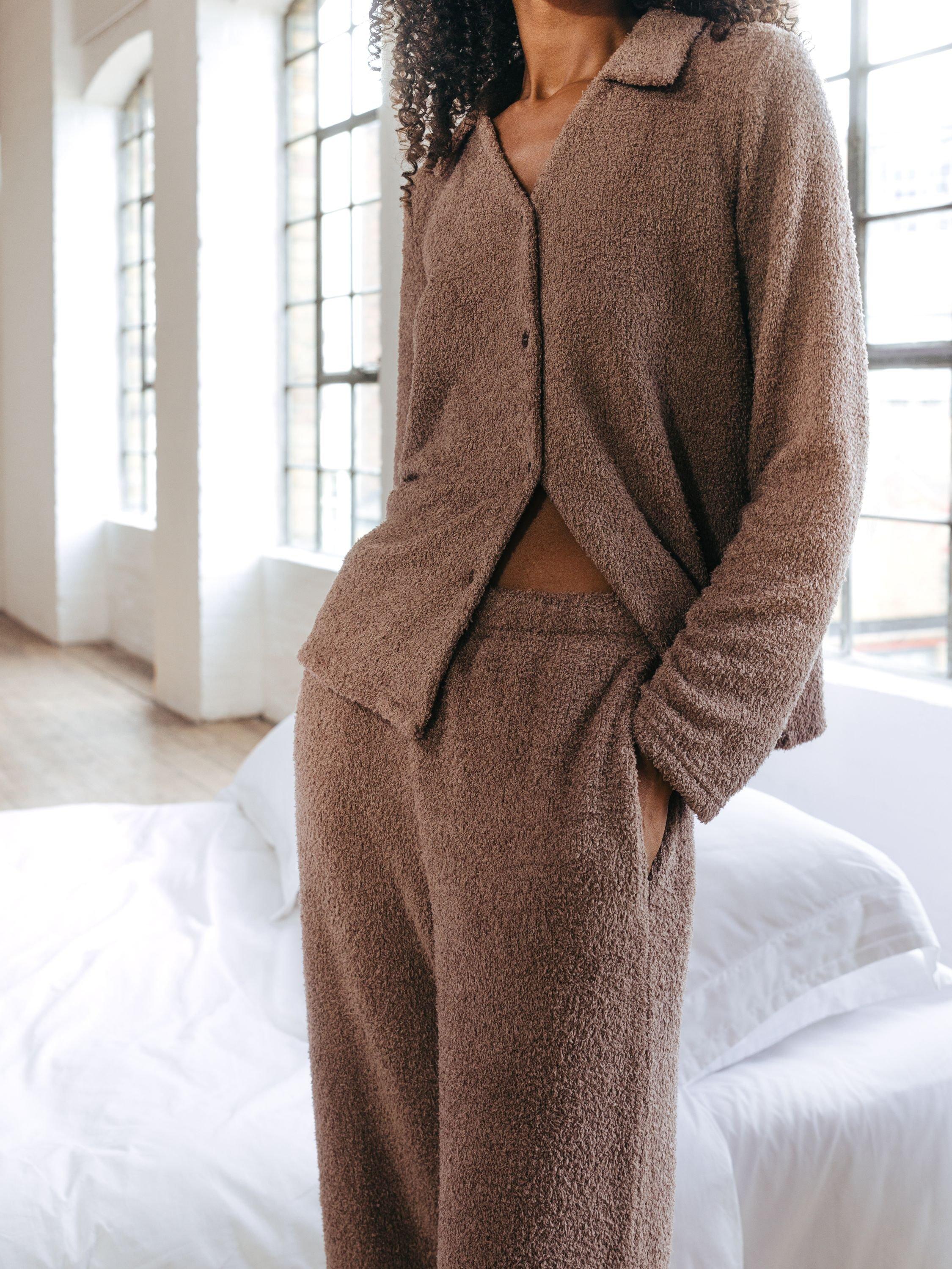 Product image 4 of 5, which shows Chelsea Peers Knit Boucle Lounge Set, Brown, 10