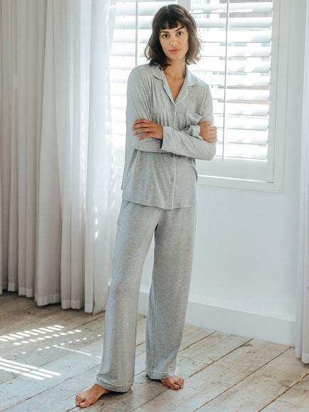Chelsea Peers Modal Blend Pyjama Set, Grey, Grey