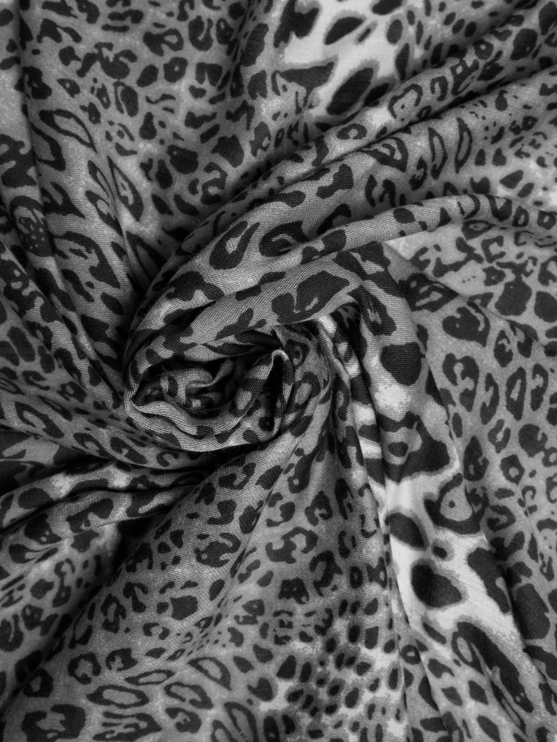 Product image 3 of 3, which shows James Lakeland Leopard Print Scarf, Grey