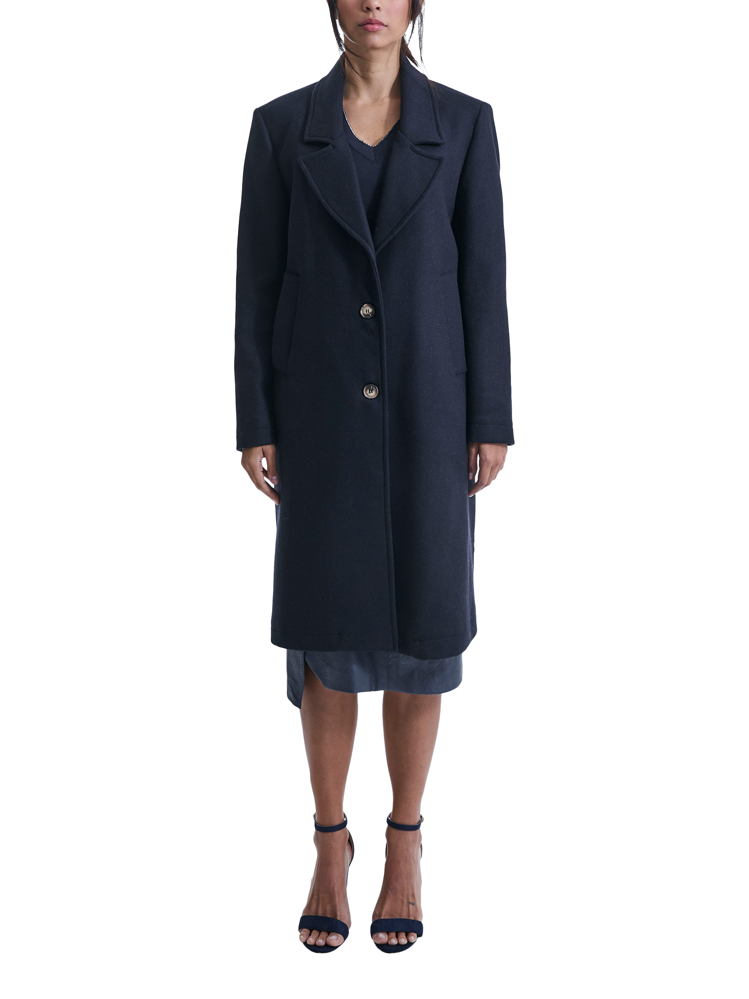 John lewis navy coat hotsell