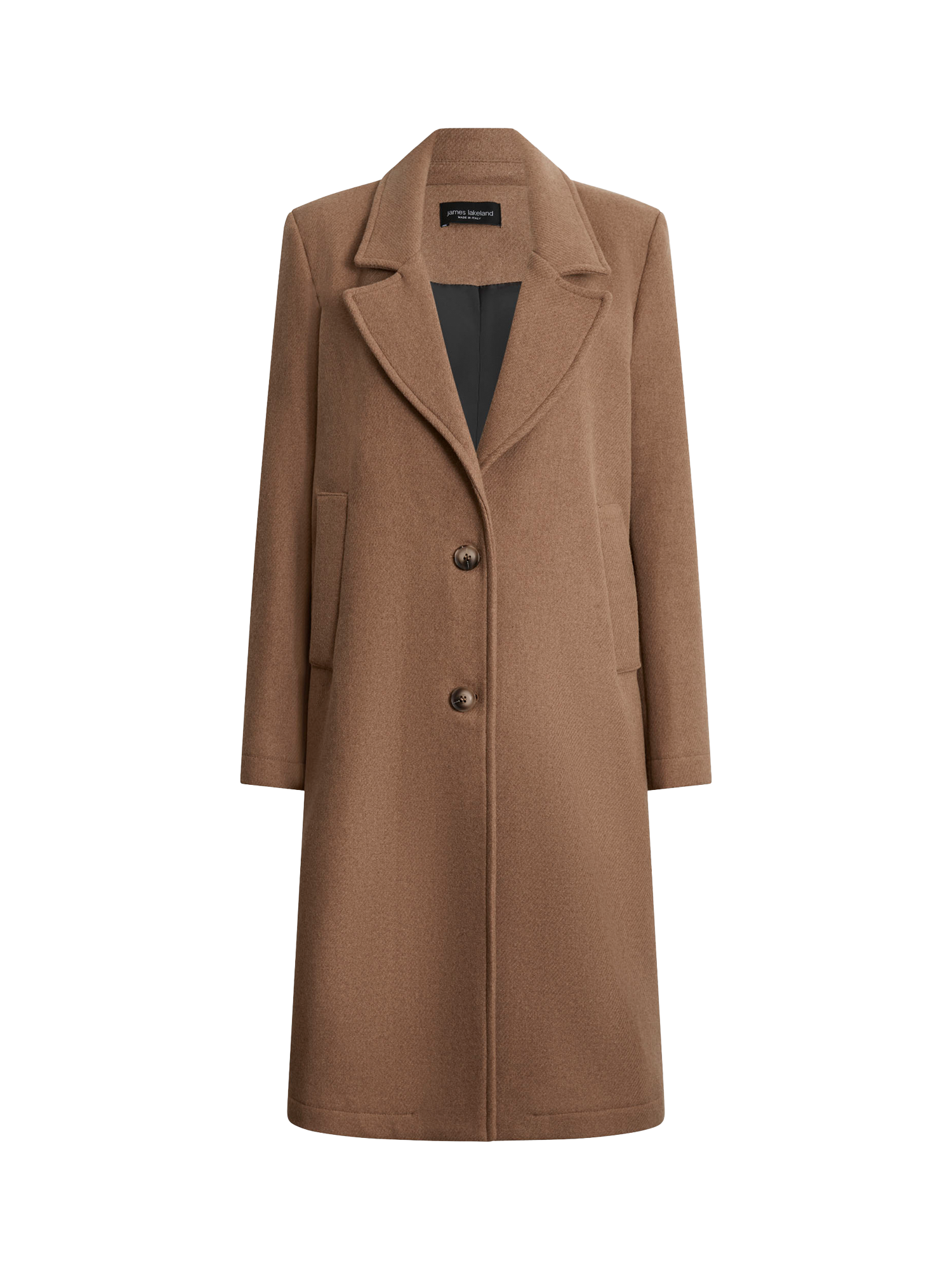 James Lakeland Wool Blend Tailored Coat Camel