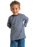 Lindex Kids' Essentials Stripe Top, Dark Blue