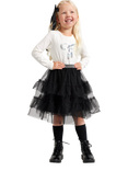 Lindex Kids' Long Tulle Skirt, Black
